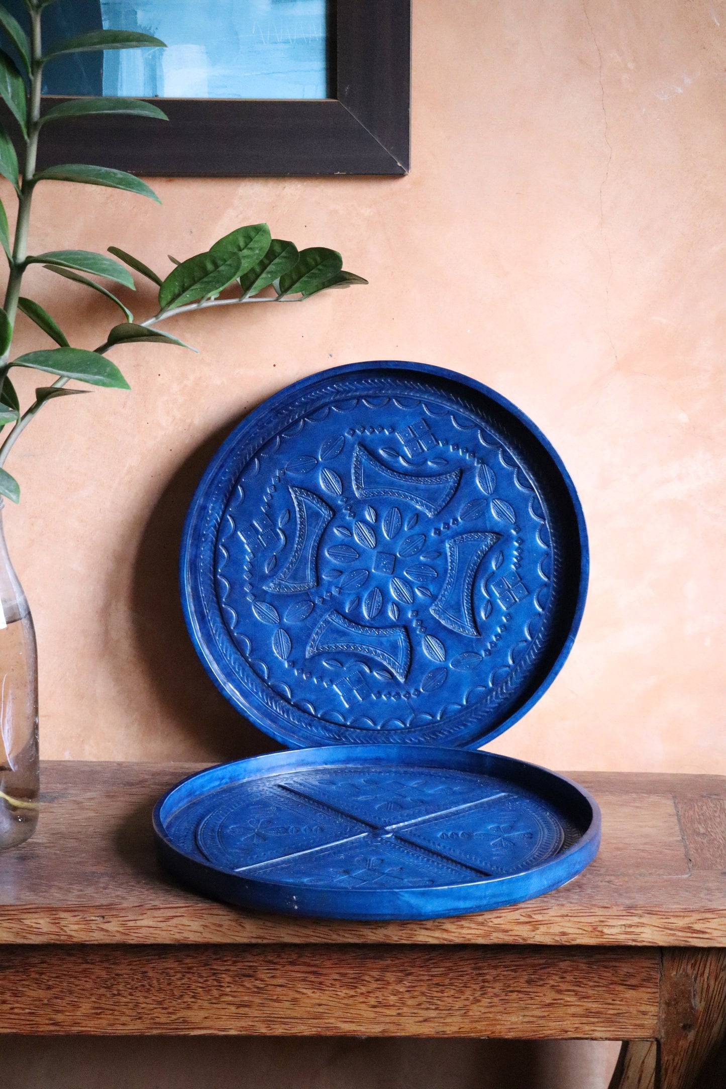 Heritage Leather Round Tea Tray - Limited Edition